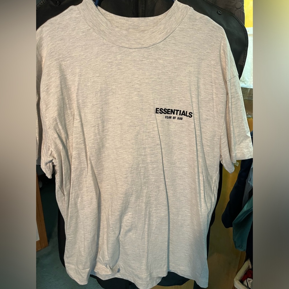 Essentials Fear Of God Light Oatmeal Tee